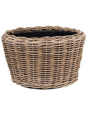 Drypot Rattan Round grey