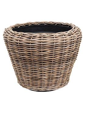 Drypot Rattan Round grey outdoor