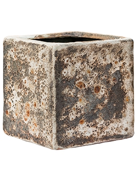 Lava Cube relic rust metal (glazed inside)