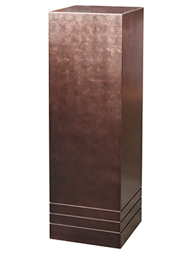 Pedestal (metallic) Pedestal wood matt coffee