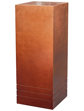 Pedestal (metallic) Pedestal wood matt copper